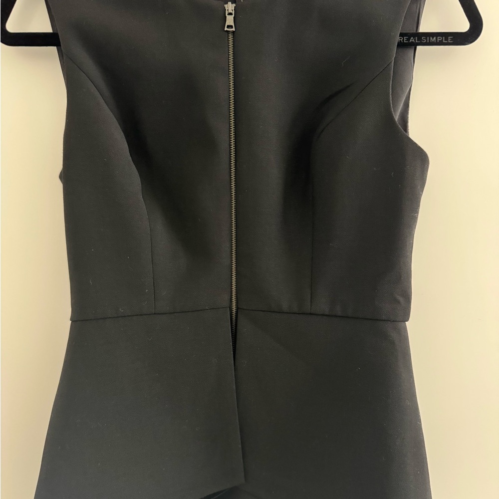 BCBG Black Zip-Front Vest